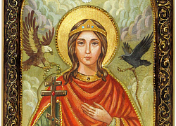 Живописная икона "Святая Великомученица Ирина Македонская"