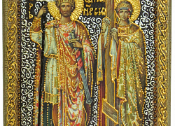 Подарочная икона "Святые равноапостольные Константин и Елена"