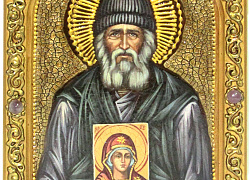 Живописная икона "Паисий Святогорец" 