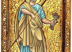 Живописная икона "Первоверховный апостол Петр"