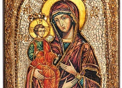 Подарочная икона "Образ Божией Матери "Троеручица"