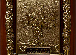 Панно "Денежное дерево" на деревянной основе