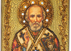 Подарочная икона "Святитель Николай, архиепископ Мир Ликийский (Мирликийский), чудотворец"